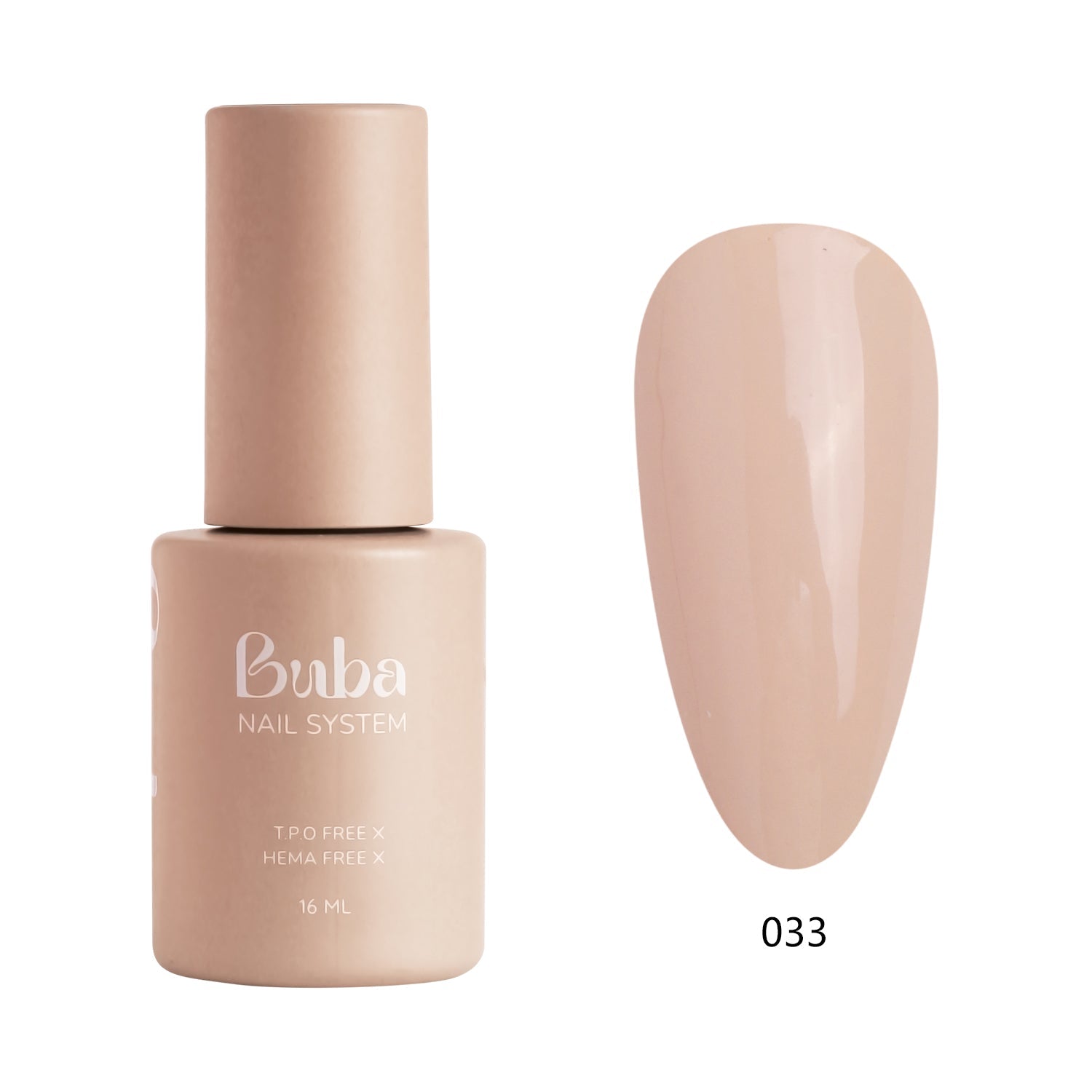 בקבוק לק ג'ל בובה Buba בגוון 033