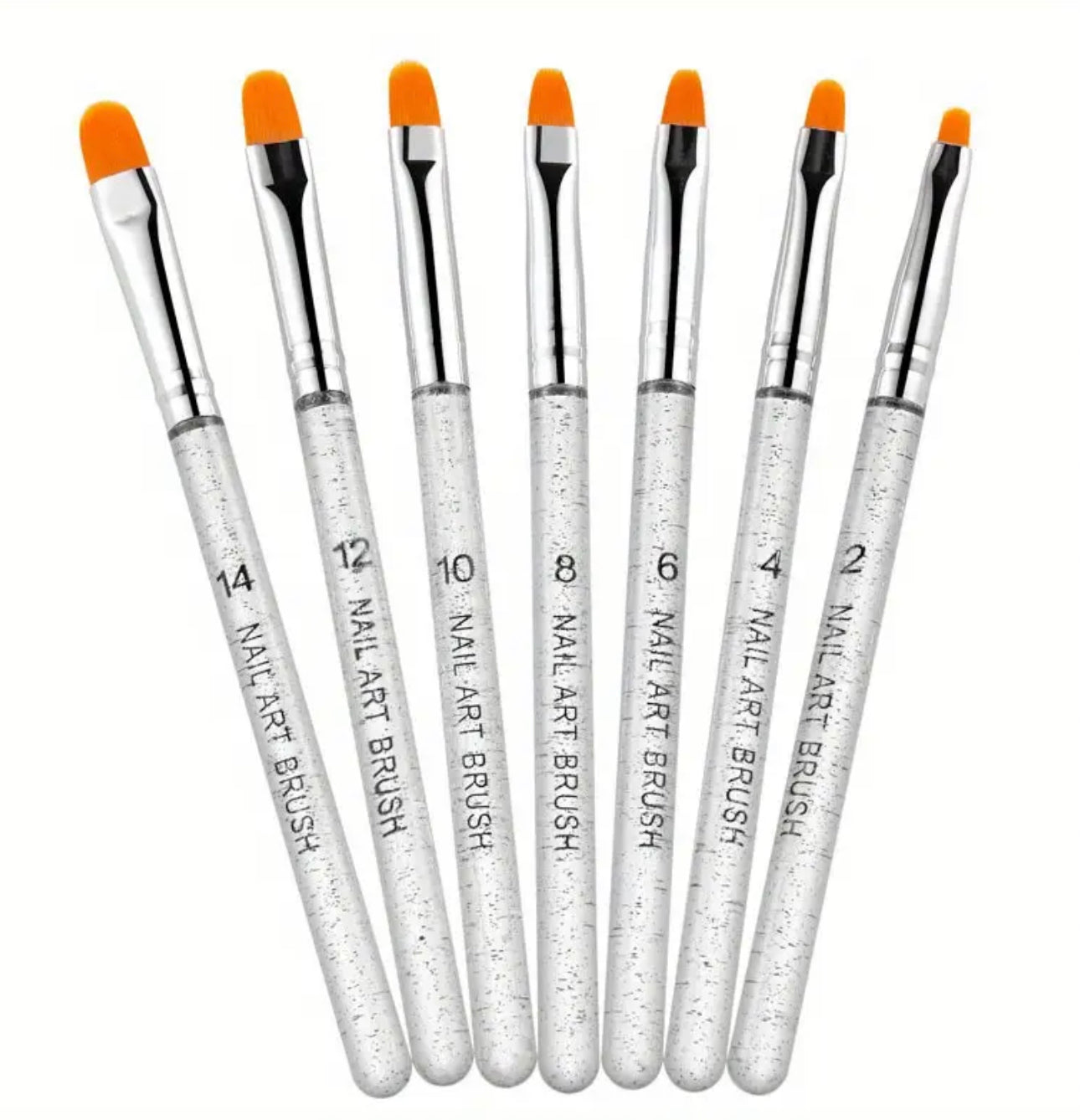 סט 7 מכחולים/מברשות לבניה בג'ל ואקריל