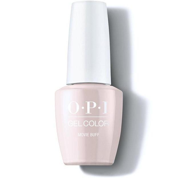 בקבוק לק ג'ל OPI בגוון בז', עם מכסה ותווית גלויים